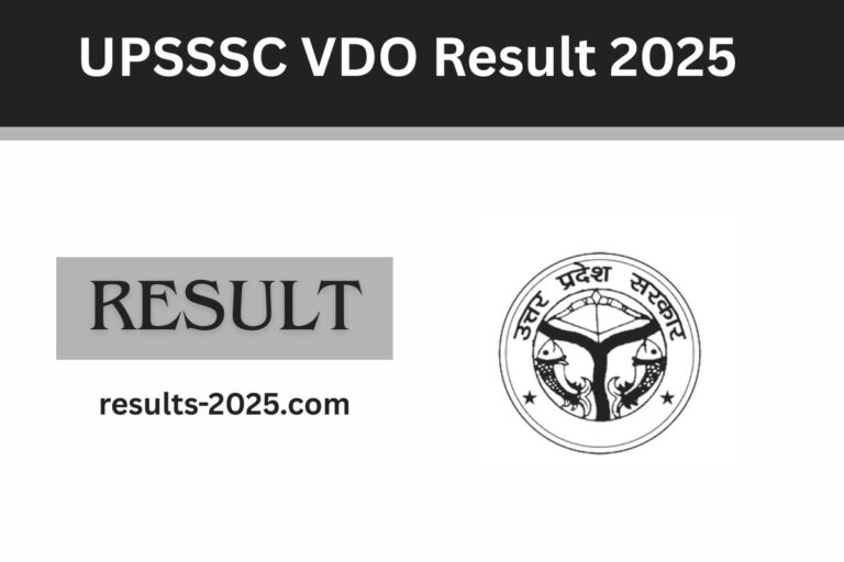 UPSSSC VDO Result 2025