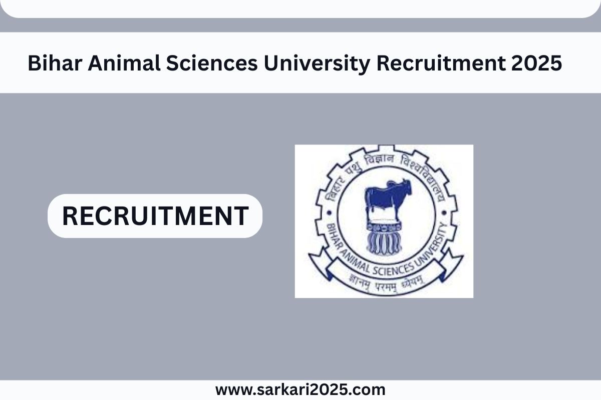 Bihar Animal Sciences University Recruitment 2025 For Junior Research Fellow @basu.org.in