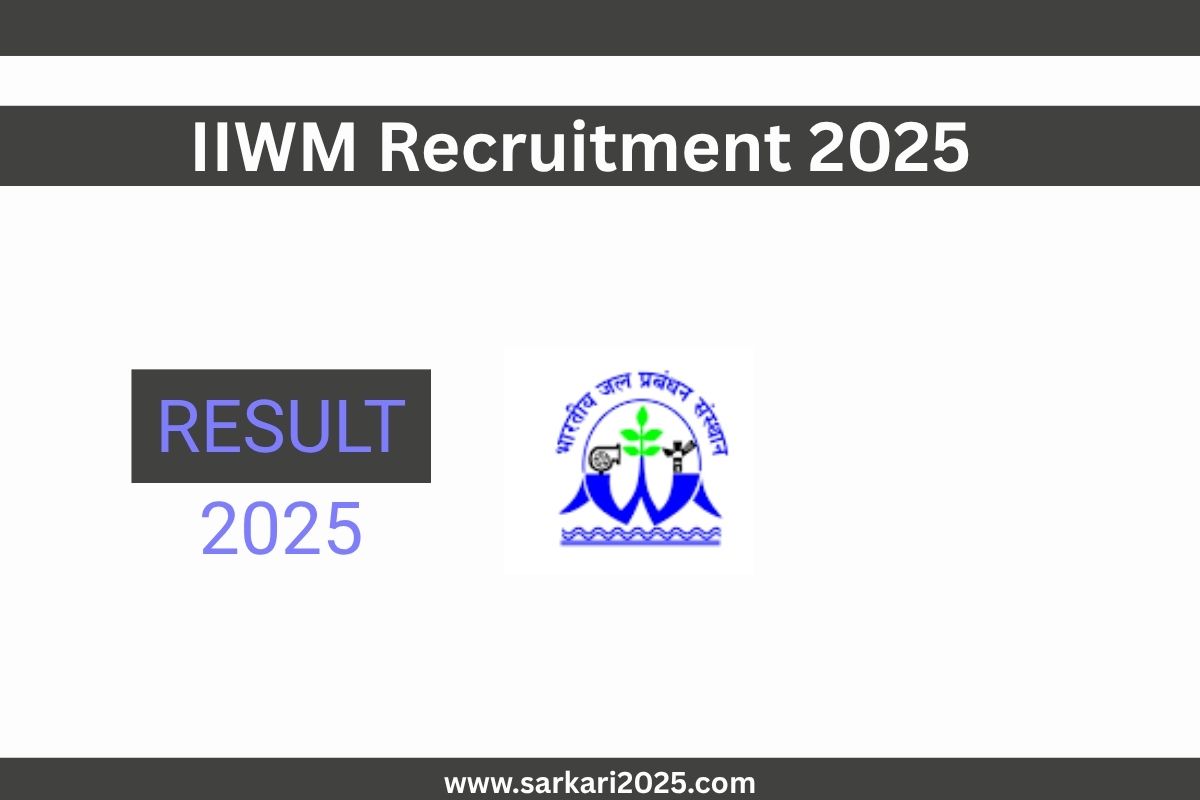 IIWM Recruitment 2025 For Young Professional-II, Field Assistant @iiwm.res.in