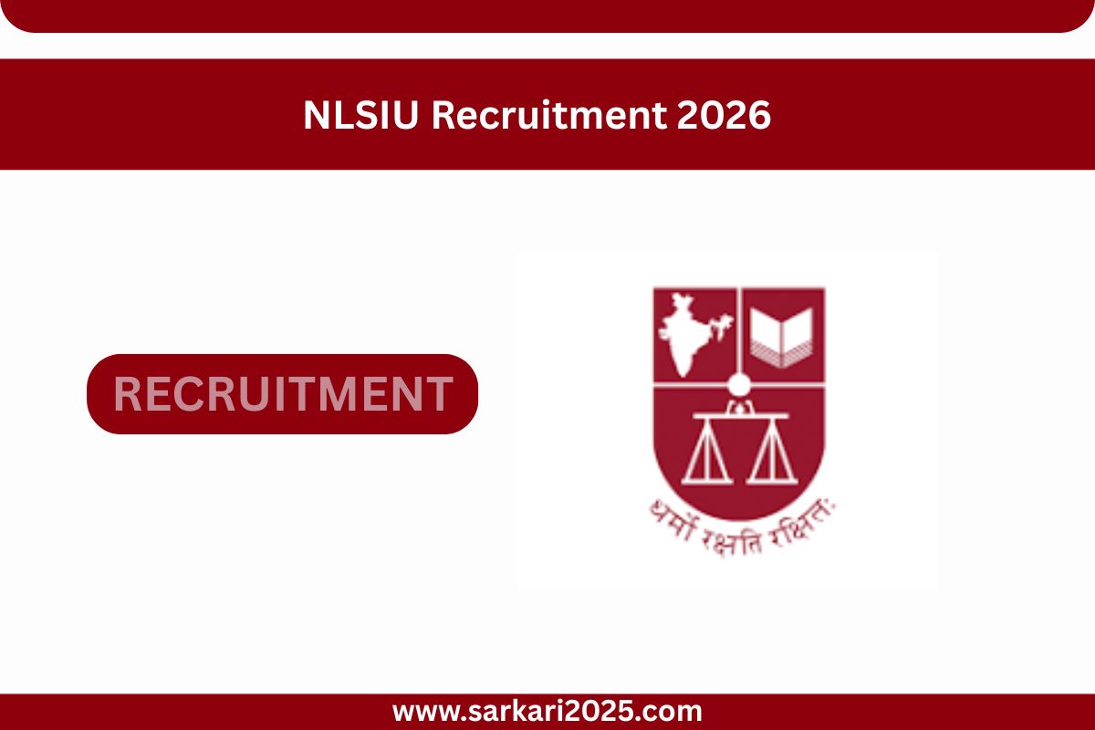NLSIU Recruitment 2026 For Faculty Positions @nls.ac.in